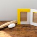 Yellow double wood photo frame, spring summer home decoration