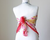 Ladies beach top, Swimsuit cover up and Turkish Scarf, Bolero, 2 in 1,  Oya, Yemeni, Floral scarf