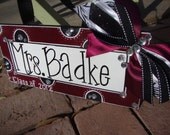 Texas A&M Aggies Teacher Name Sign Personalized