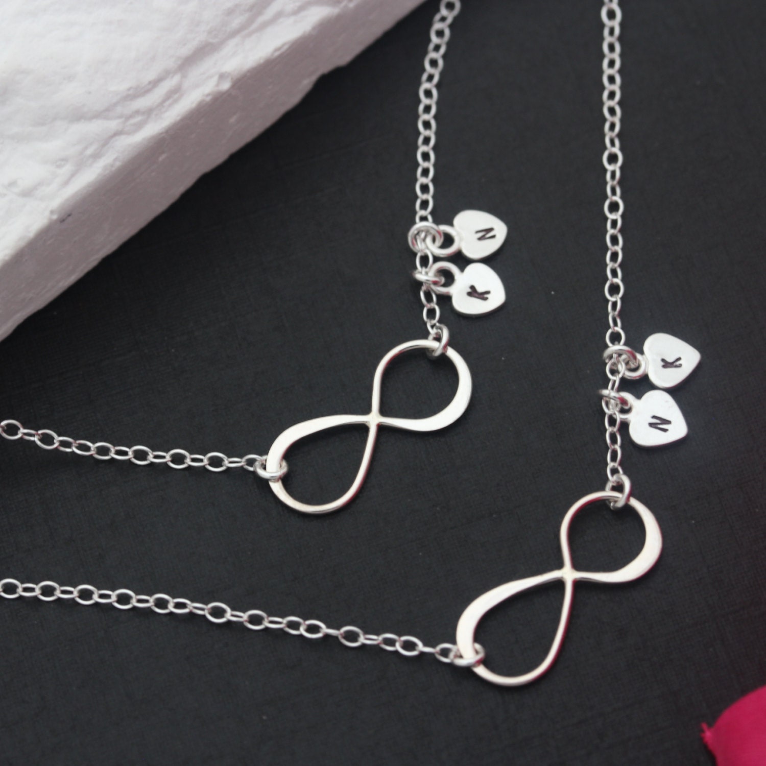 Sisters Necklace . INFINITY Love, Mother daughter necklace set - Sister Jewelry - Friendship, Mothers Day gift
