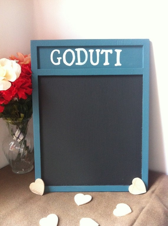 Chalkboard  - Shabby Wedding Decor -  Wedding Sign Chalk Board - Stenciled Chalk Board - You Choose Color Chalkboard