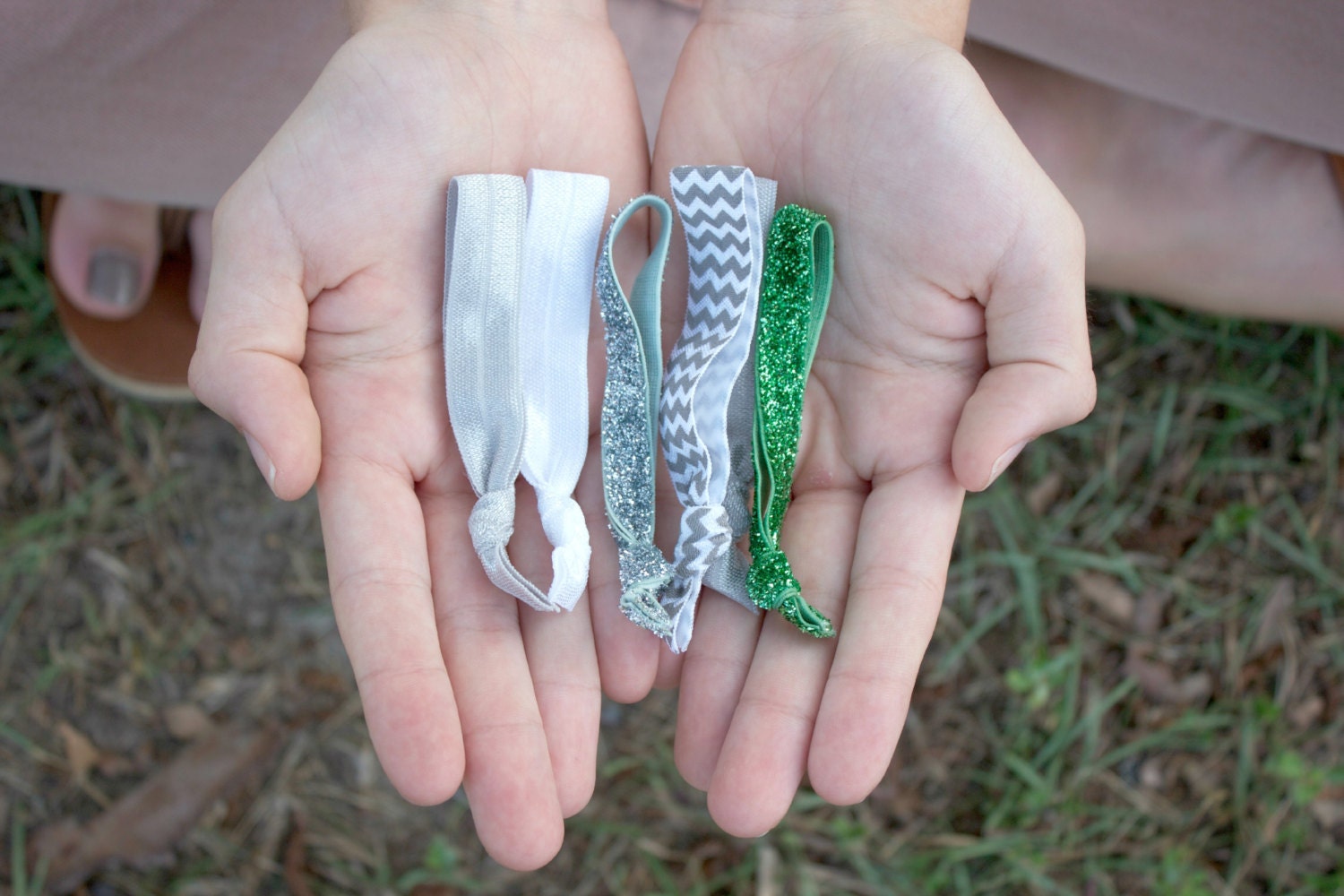 Hair Ties // 6 Pack No-Dent // The Green Apple Collection // Emi Jay Inspired Women's Hair Accessories // No Dent Hair Ties