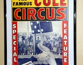 The Famous Cole Circus Miss Patti Foot Juggler Poster Vintage 1960s Circus Posters