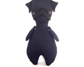 Mon Cher Pug (traditional black) pug doll