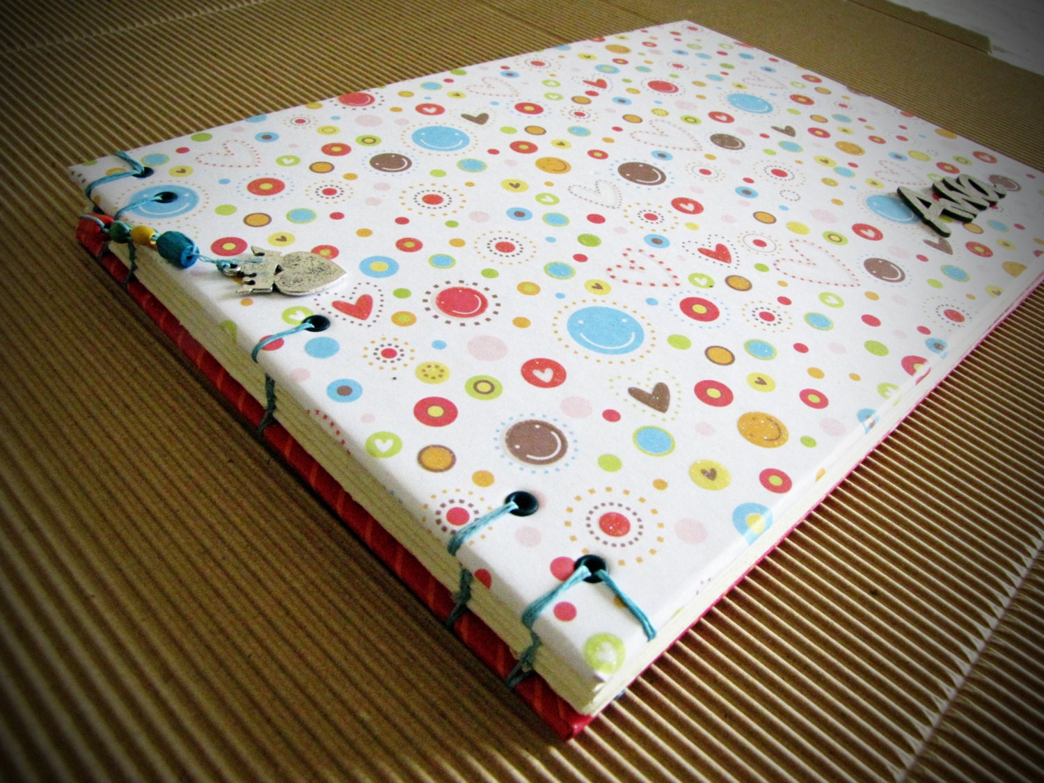 Personalized handmade blank bound   children, baby journal, book, album, guest book, birthday, anniversary, scrapbook ,special occasions