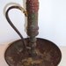 Rustic Chamberstick - Metal Vintage Candleholder -  Farmhouse -  Primitive - Home Decor - Housewares
