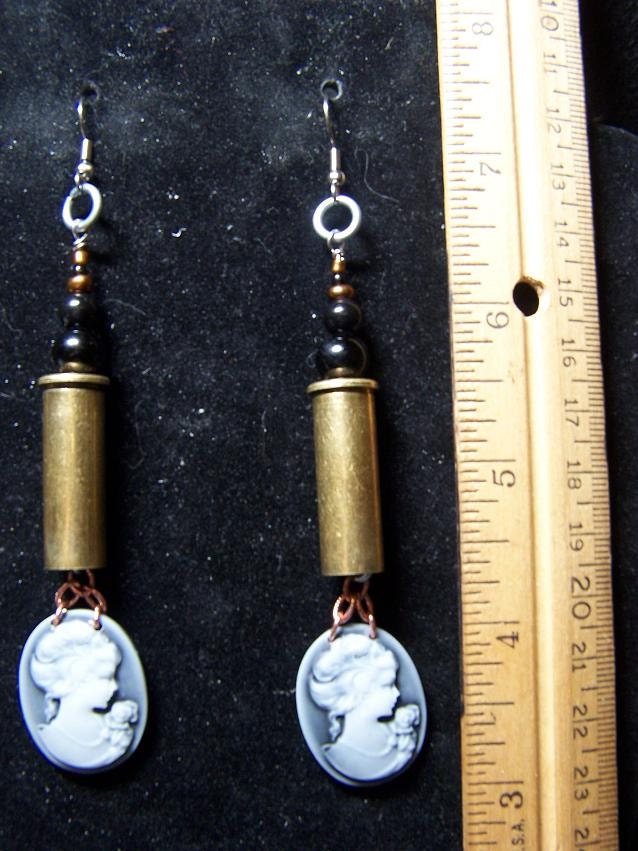 38 special, cameo, beaded earrings