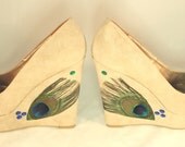 Nude Peacock Wedges