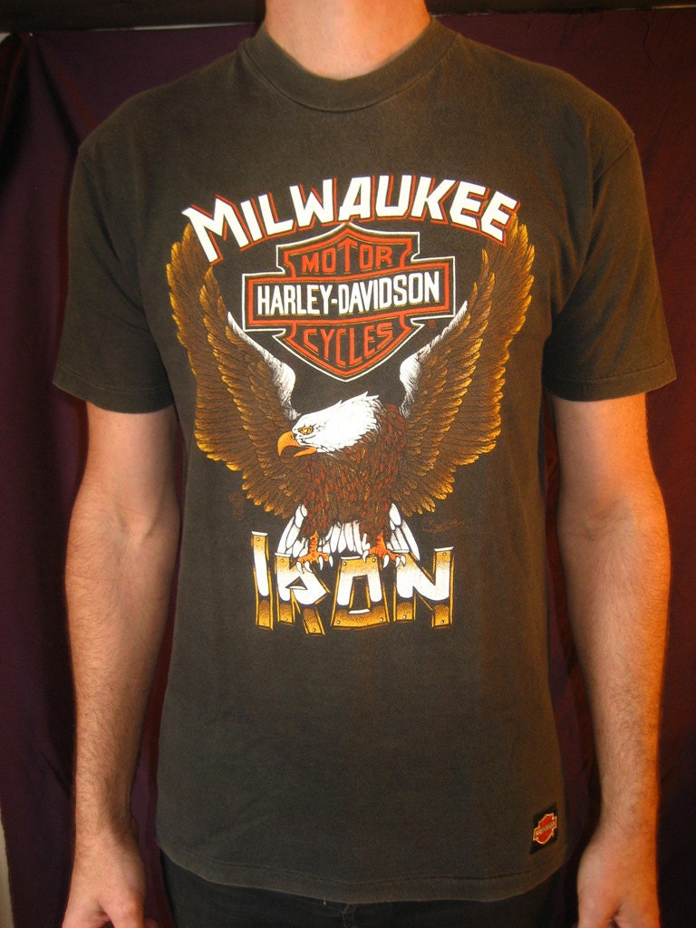 Vintage Harley Davidson Milwaukee Iron Millers Daytona Shirt Tee Top rare