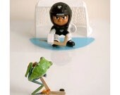 Pittsburgh Penguins Hockey Goalie and Frog, Ice Hockey Art, Stanley Cup