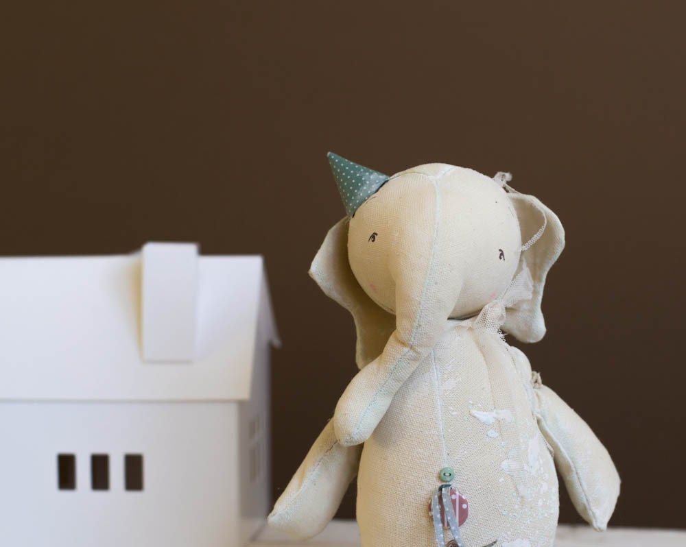 Soft Toy Elephant  -  Stuffed Animals - Stuffed Elephant Doll Toy - Woodland Nursery