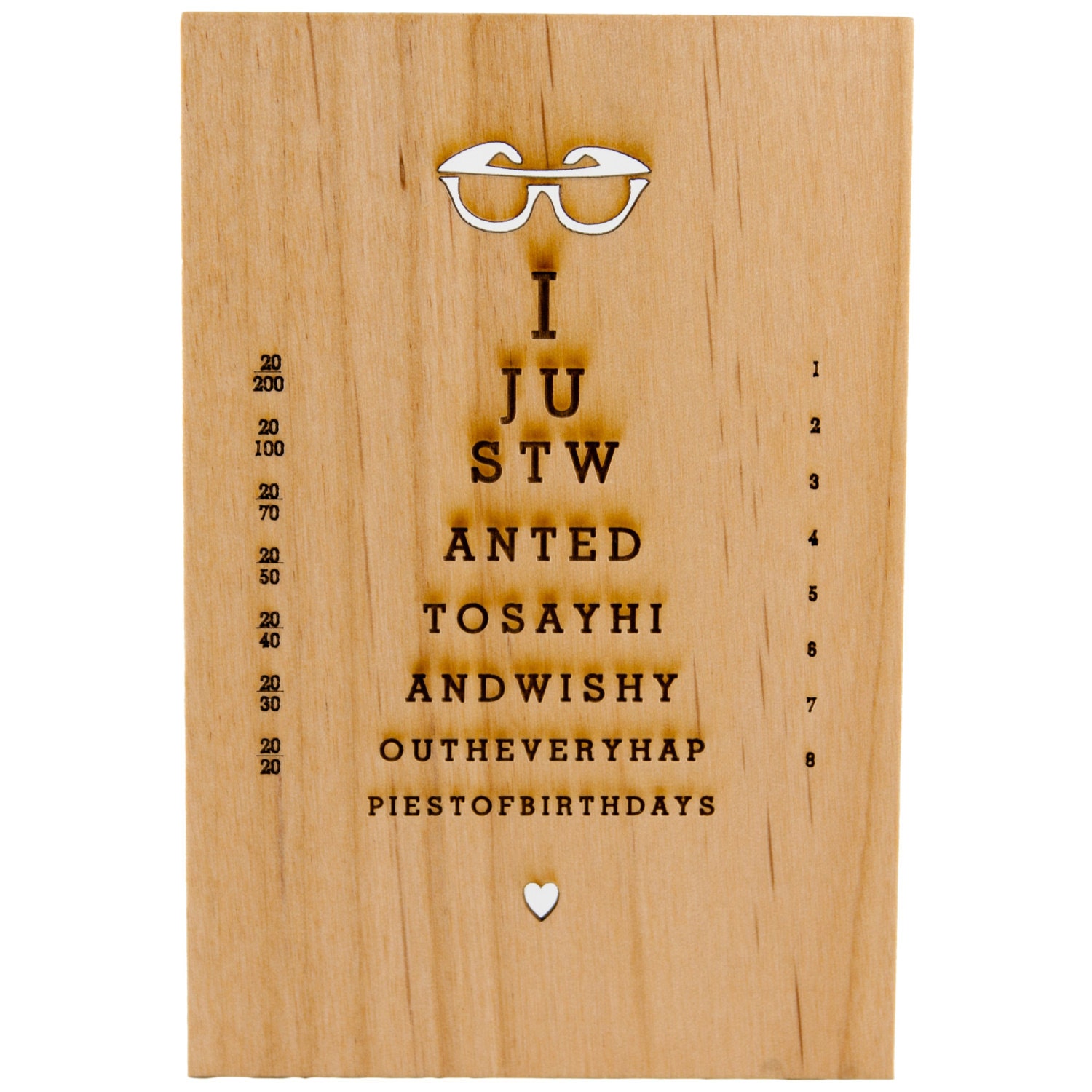 Happiest of Birthdays: Birthday Card with Eye Chart