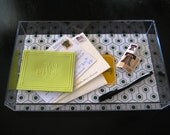 Monogrammed Personalized Honeycomb Acrylic/Lucite Tray