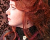 Steampunk Collar, Black Lace Choker, Victorian Collar, Edwardian Clothing - 'The Patroness'