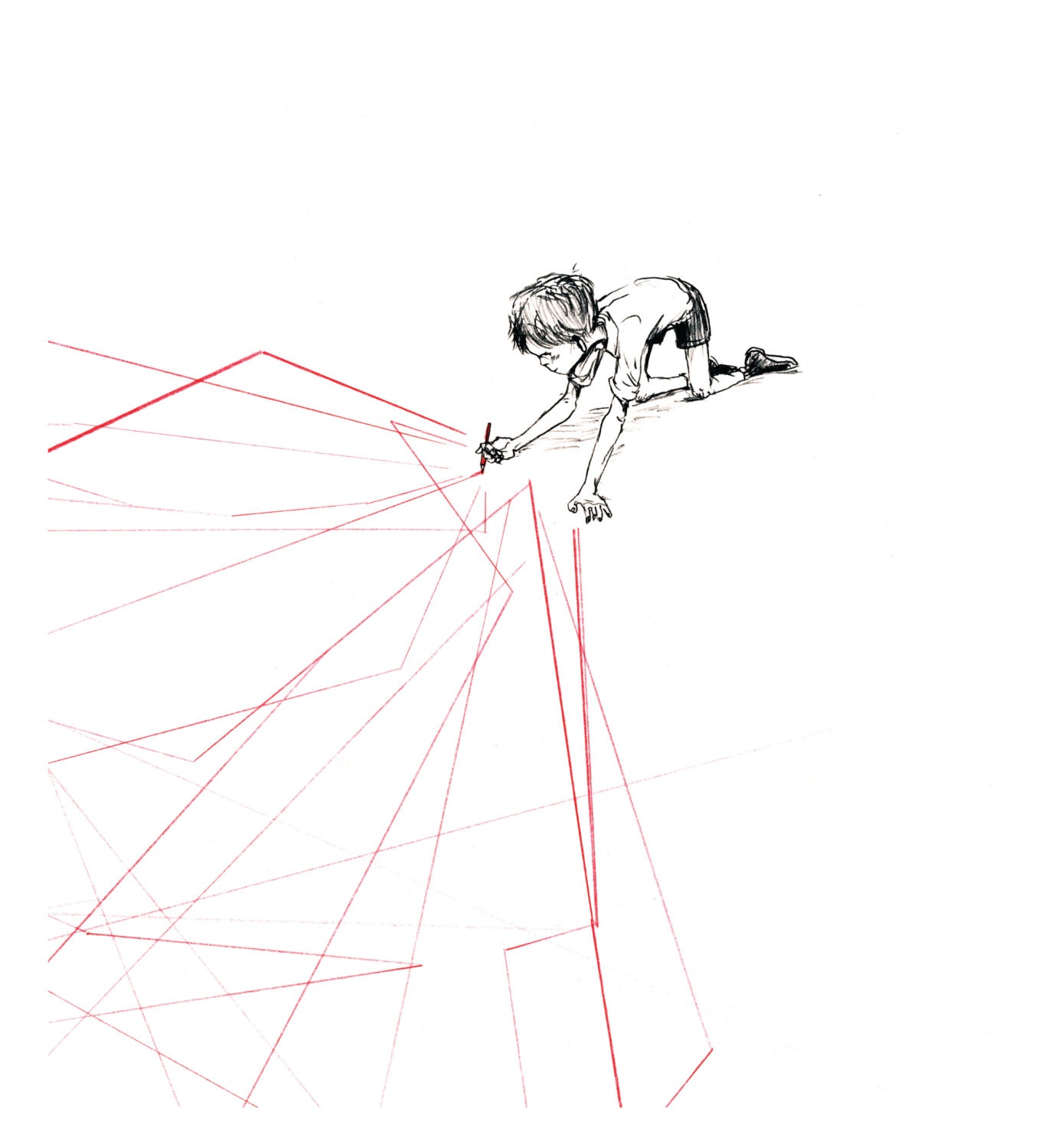 drawing red lines / print / withinkreach
