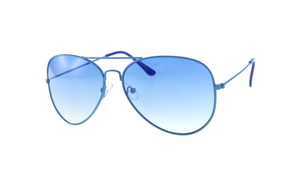 Vintage Aviator Sunglasses Deadstock Blue Aviators Spring Summer Unisex Easter - sunnyspex