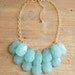 Turquoise Blue Statement Necklace - Aqua Bib Necklace