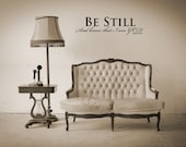 Bible Verse Wall Decals Psalm 46:10, Vinyl Wall Sticker, Scripture, Bible