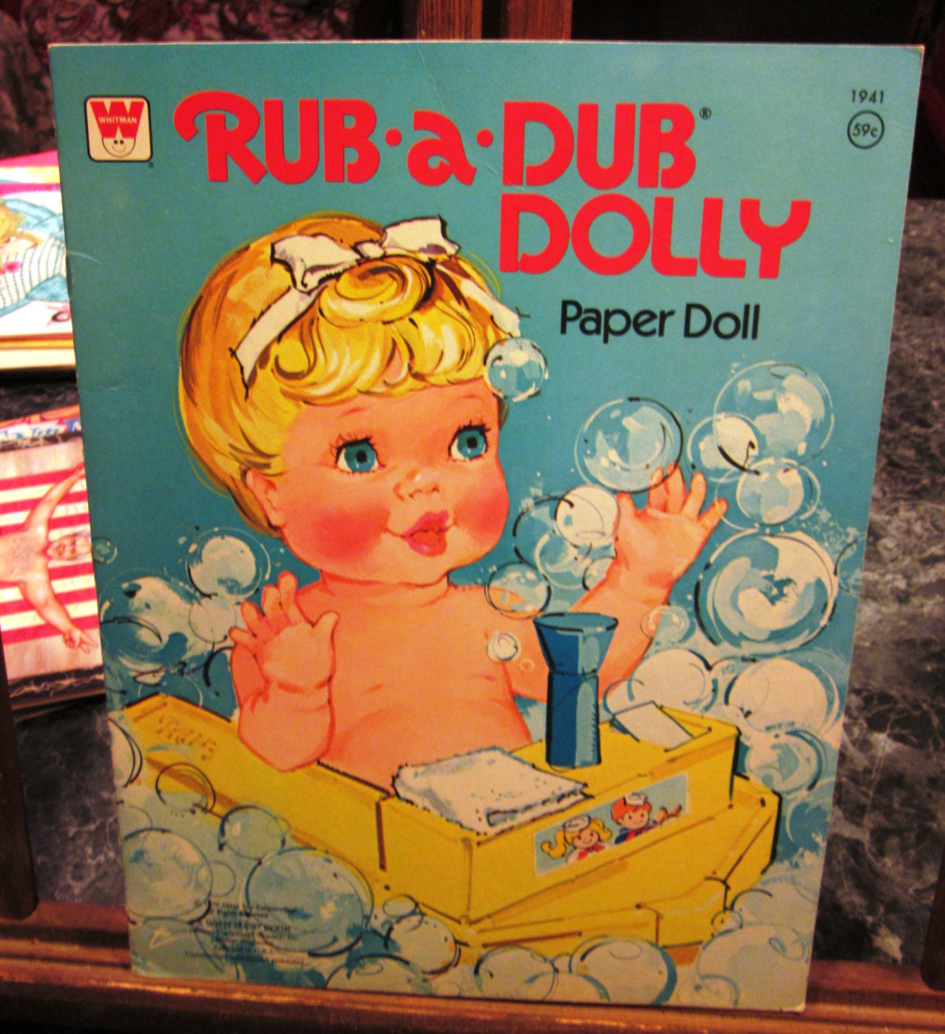 1977 UNCUT Rub A Dub Dolly Paper Doll Book