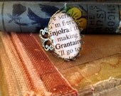 Victor Hugo Les Miserables Enjolras and Grantaire Antiqued Bronze Book Page Ring