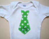 Monogramed Little Boy's Tie  Onesie