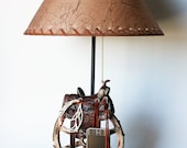 iPhone 5 Dock and Table Lamp with Shade - Western, Wild West, Saddle, iPhone Charger, Lamp