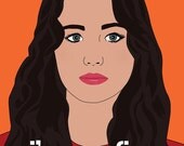 8x10 Katniss Everdeen Digital Drawing-Hunger Games-Catching Fire-Mockingjay