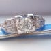 Vintage Art Deco Diamond Engagement Ring. 18K White Gold. Beautiful Lively Quality Diamonds. Stunning Center Old European Diamond G/H VSI.