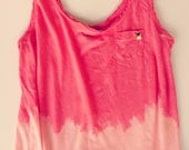 Ombre Tank Top Shirt Coral Studded Tank Top Summer Hipster Boho Beach Clothing