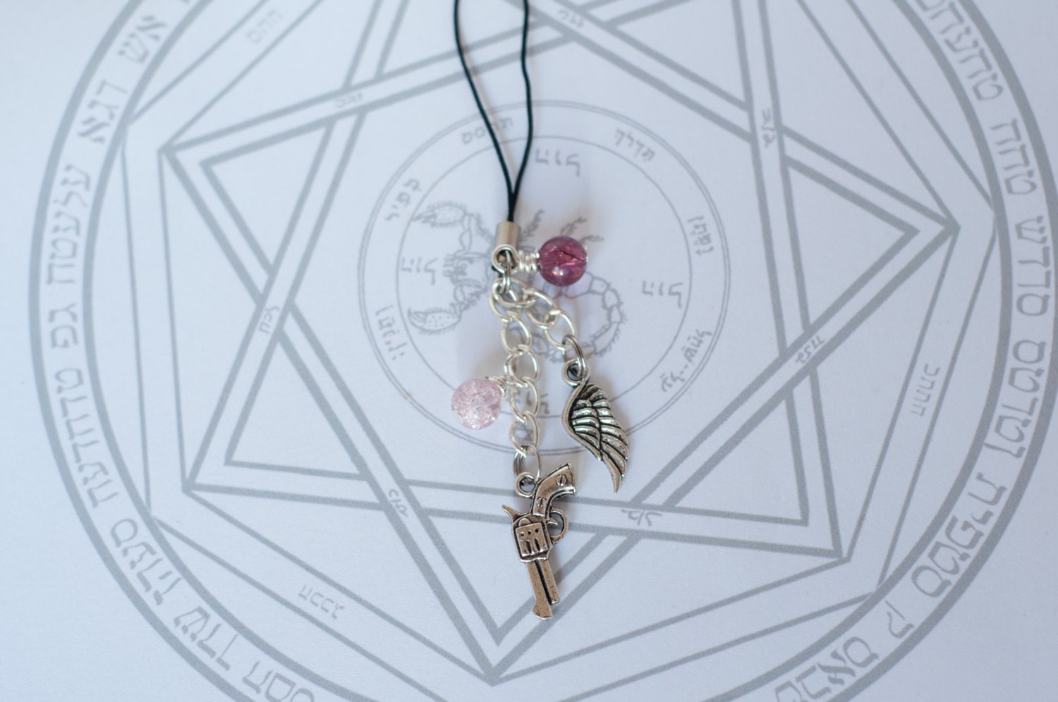 Supernatural inspired phone charm