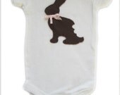 Chocolate Easter Bunny - Pink Ribbon