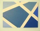 Blue Aqua Palette - 11X14 Original Acrylic Abstract Painting On Canvas