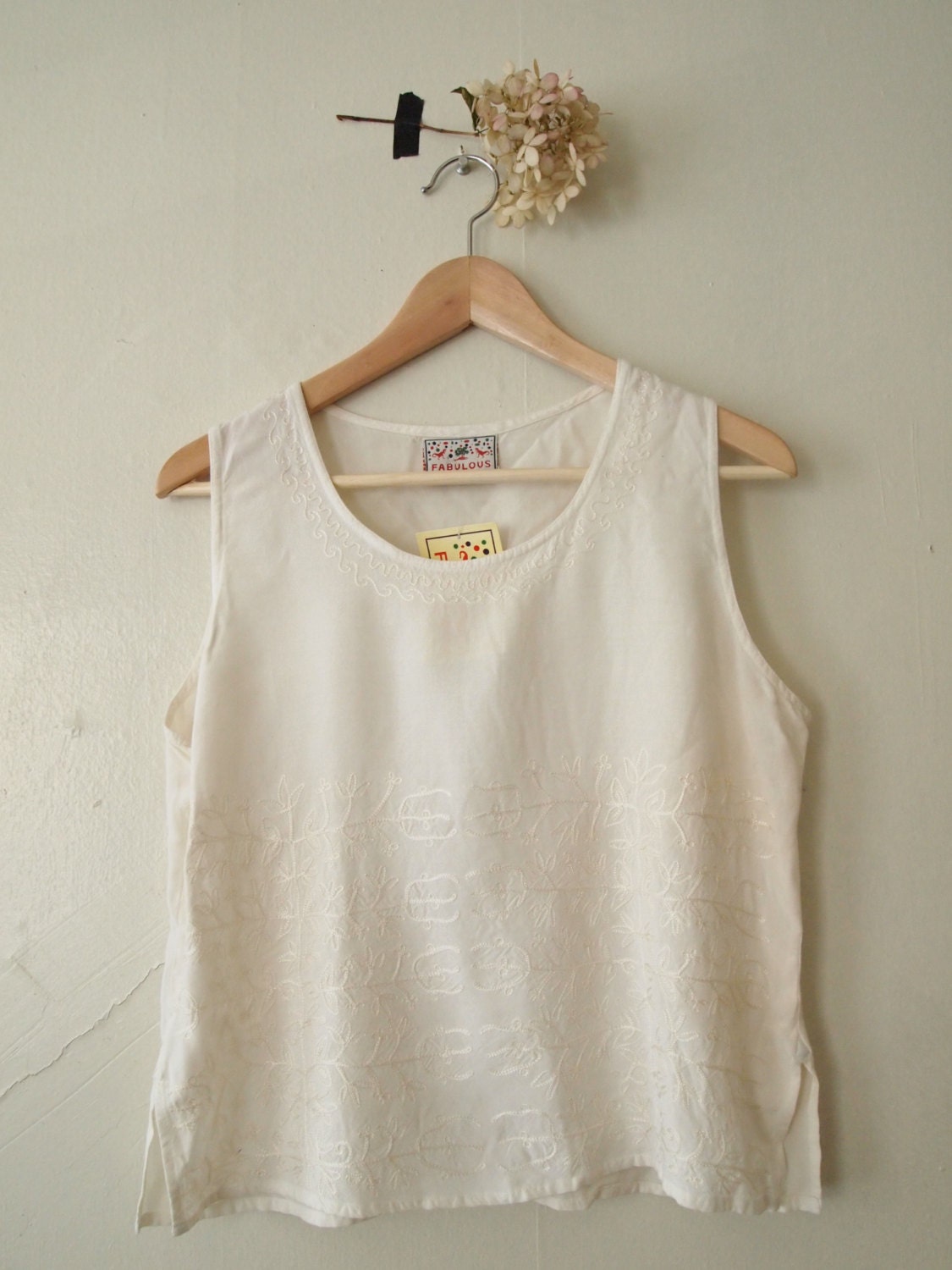 90s Deadstock Embroidered Tank