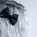 Black Hair Clip Bow With Spikes