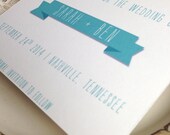 MODERN Save The Date: Simple, Clean Post Card Design COLORS can be CUSTOMIZED