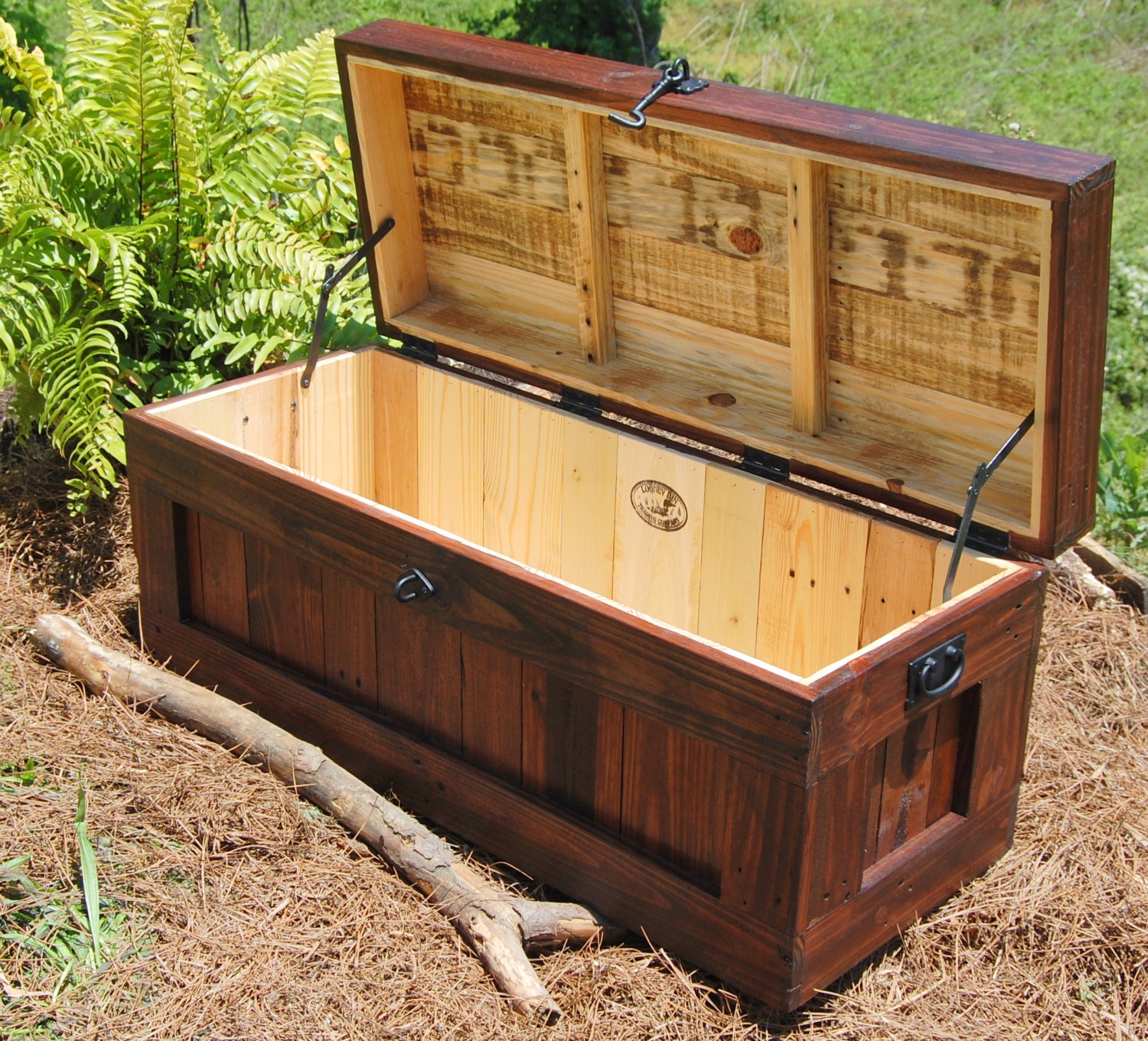 Large Red Mahogany Hope Chest/Coffee Table/End of the Bed Bench /Storage