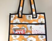 White Poppy Multi-Pocket Travel Tote