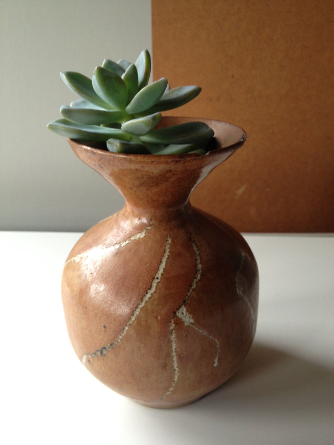 Brown Studio Pottery Vase