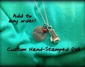 Add-on to any purchase: Custom Stamped Metal Disk
