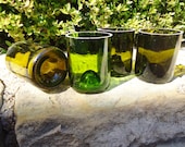 Eco-Friendly Stemless Wine Bottle Glasses Set of 4