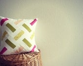 Patchwork pillow cover - small - multi-colored decorative pillow cover - cushion cover 12X12 inches