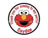 Elmo Cirlce Birthday tags/stickers/cupcake toppers- Customized Digital File Il_170x135