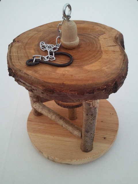 Wooden birdfeeder handmade out of Wild Cherry, Hazel and recycled pine