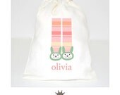 girls sleepover party: favor bag personalized