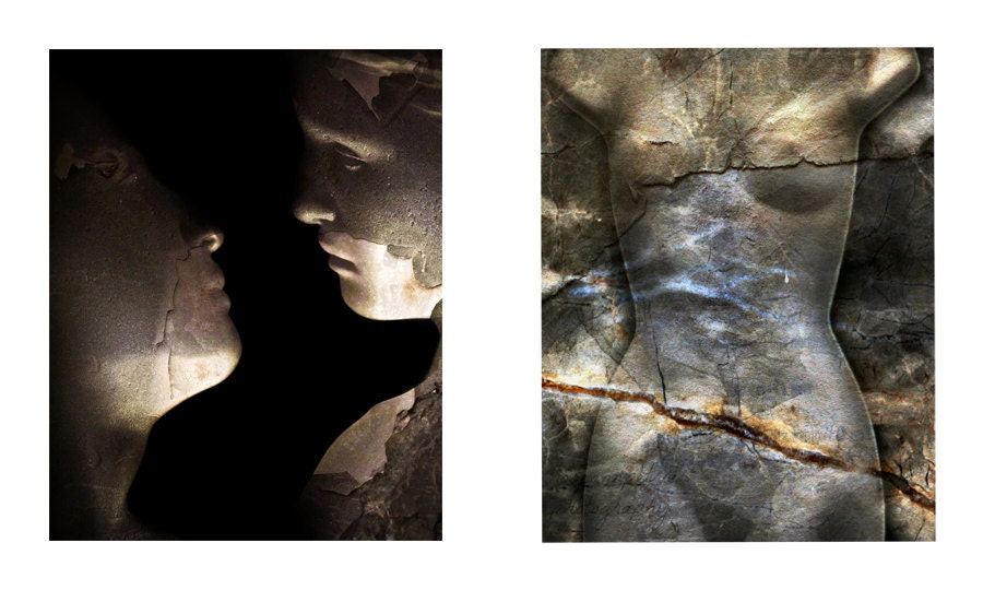 Stoned Love..set of 2..11x14..fine art photography..abstract, home/office decor photo prints