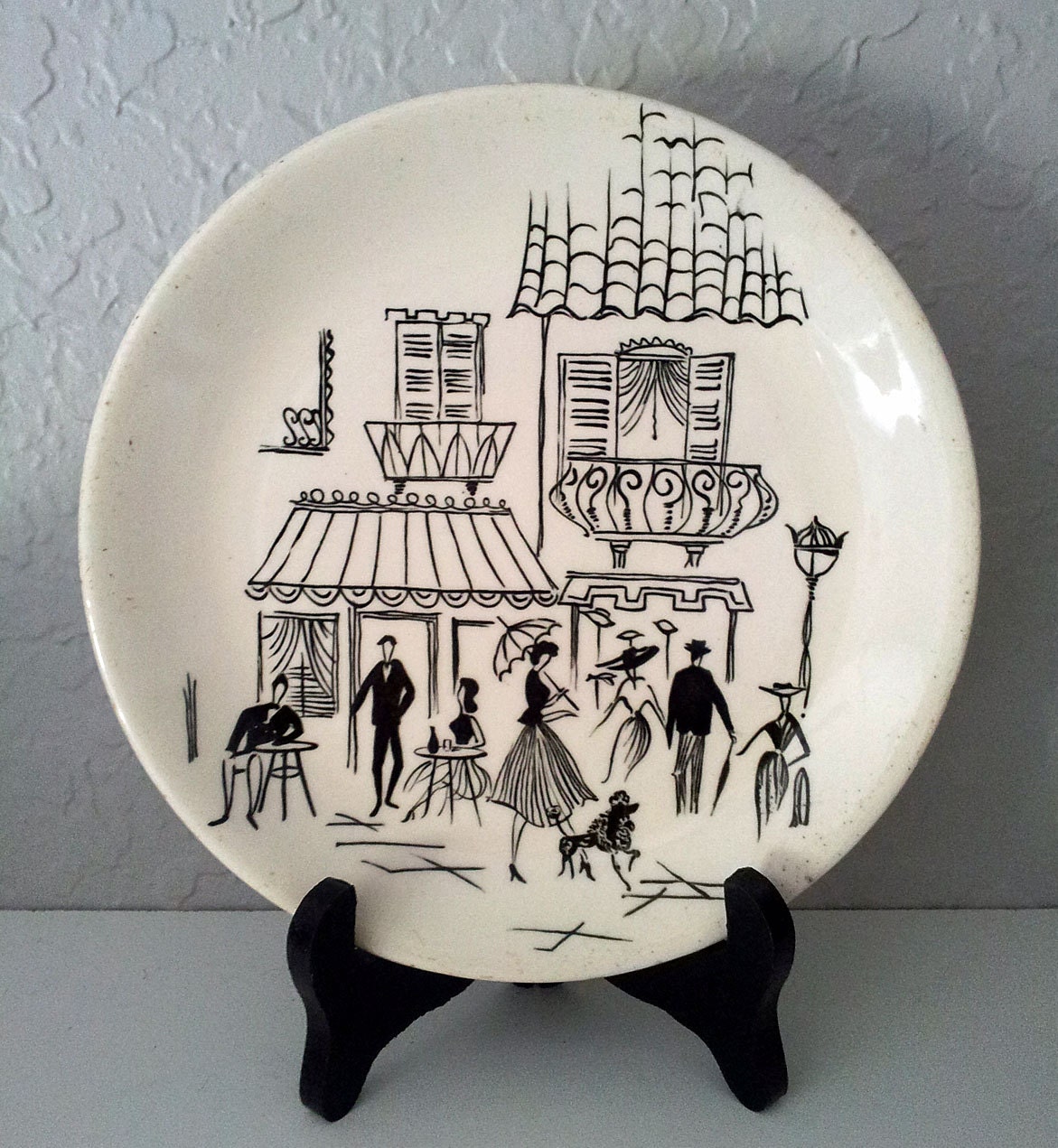 Vintage 1950s Alfred Meakin Parisian Pattern Dessert Plates