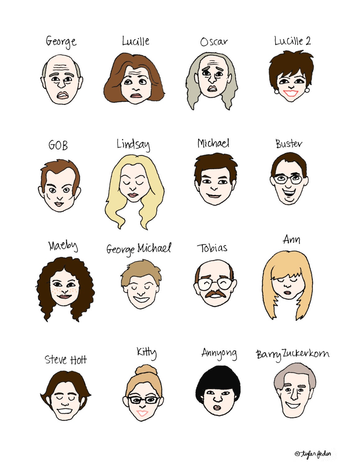 Cutie Pies of Arrested Development Print