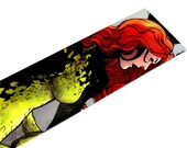 Poison Ivy Dr. Pamela Isley Bookmark inspired by DC Comics OOAK New 52 Laminated recycled upcycled reclaimed batman robin father's day