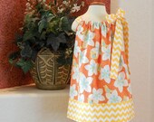 Toddler Girl Pillowcase Dress FREE SHIPPING: To All US Destinations Birds Flowers and Chevron  3mo 6mo 9 mo 12 mo 18 mo 24 mo 2T  3T  4T
