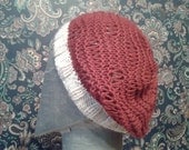 Burgundy Lace Waves Tam